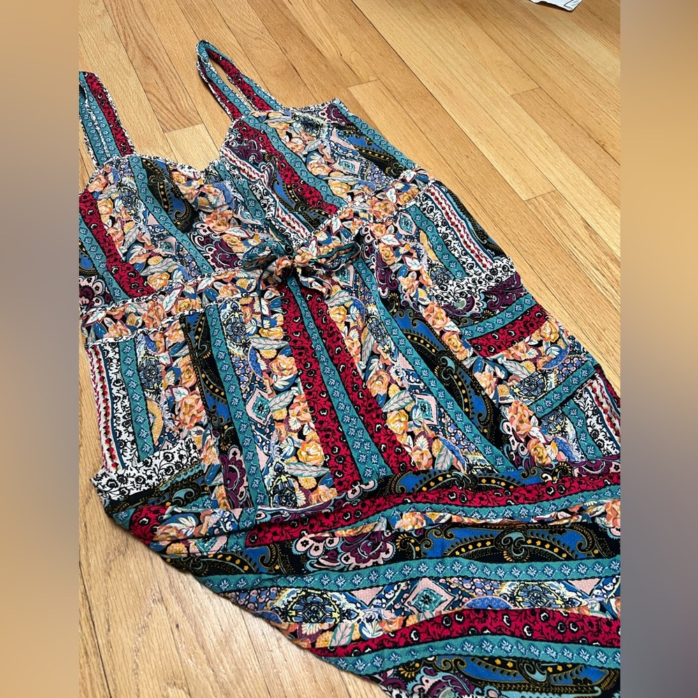 Anthropologie Boho Wide Leg Jumpsuit Floral Paisley Print - Picture 2 of 7
